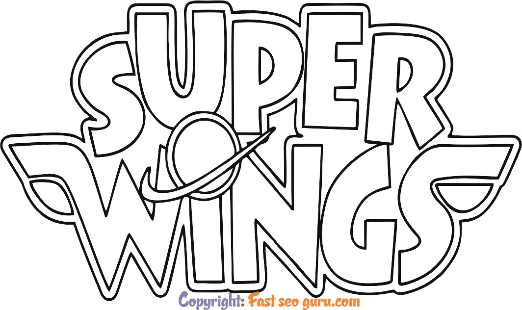 Super Wings Logo Coloring in Pages to print